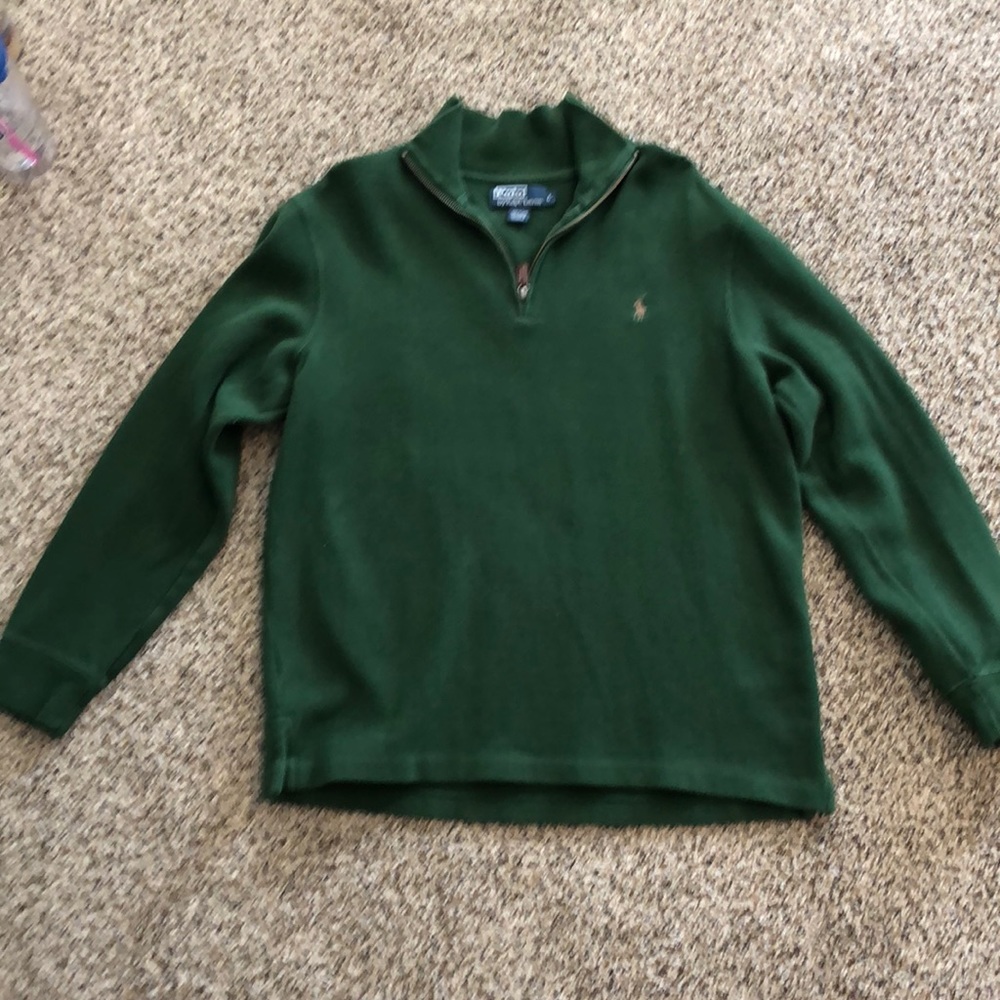Solid Green Quarter Zip